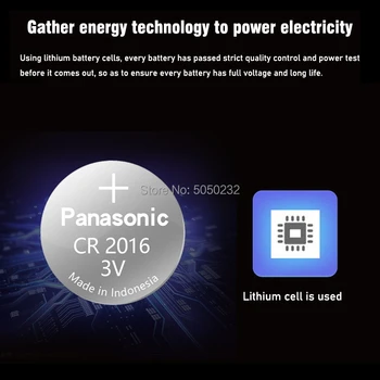 15VNT originalus, visiškai naujas akumuliatorius skirtas PANASONIC cr2016 3v mygtuką ląstelių monetos baterijas žiūrėti kompiuterį cr 2016