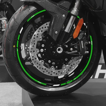 17inch Motociklų Ratlankio Lipdukas Pertvarkyti Hub Lipdukas Kostiumas Priekinių ir Galinių Ratų Kawasaki ZX-14R Abiejų pusių