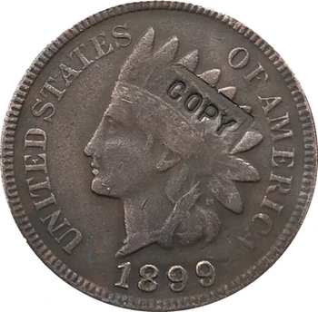 1899 m. Indijos galvos centų monetos kopija NEMOKAMAS PRISTATYMAS