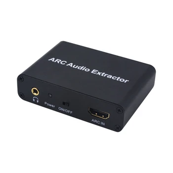 192KHz Aliuminio ARC Garso Adapteris HDMI Audio Extractor Skaitmeninio į Analoginį Garso Keitiklis DAC SPDIF Koaksialinis RCA 3,5 mm Išėjimo Lizdas