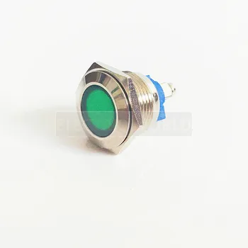 19mm LED Metalo Indikatorius vandeniui Signalo lemputė penkių spalvų, apvalus LED butas mygtuką galvos varžtinė jungtis LED metalo mygtuką