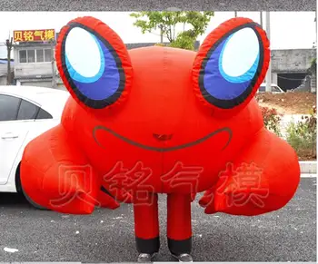1PC Animacinių filmų krabų pripučiami modelis Pripučiami juda raudonųjų krabų modelis reklamai oro