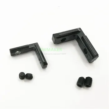 1pcs black T Lizdas L Tipo 90 Laipsnių 4040 ES Aliuminio Profilio Viduje Kampe Jungties Laikiklis Su Varžtu, 3D spausdintuvas