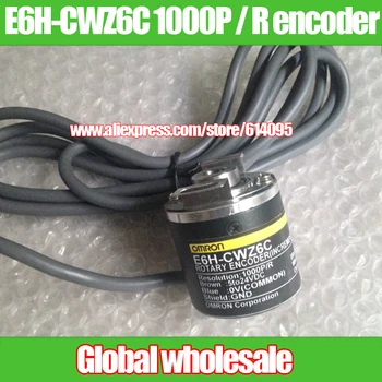 1pcs E6H-CWZ6C 1000P / R papildomos rotary encoder dėl OMRON / išorinis skersmuo 40 tuščiavidurio veleno PNP išėjimas 1000 linija encoder