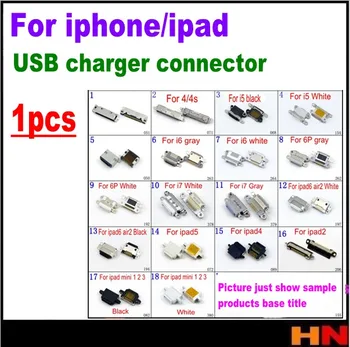 1pcs iphone 4 4s 5 5s 5c 6 6s 7 plius ipad 5 6 oro 2 mini 1 2 3 USB, įkroviklio jungtis pakeitimo įkrovimo dokas plug uosto