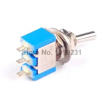 1PCS Mėlyna SPDT 3 Pin-ANT Mini Perjungti Jungiklį AC 6A/125V