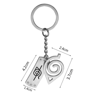 1pcs Naruto Anime Keychain Metalo Keychain Simbolį, Papuošalai, Aksesuarai Naujovė Keychain Naruto Fanams