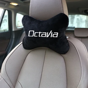 1pcs nauja atvykimo automobilių kaklo pagalvės abi pusės viena pagalvėlės tinka skoda octavia fabia greitai yeti Kodiaq automobilių stilius