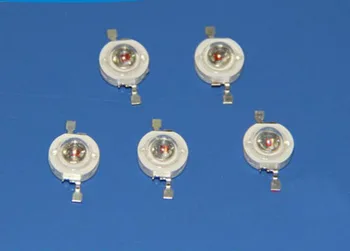 1W RAUDONAS LED didelės galios šviesos karoliukai 40-50LM Ryškios lempos karoliukai 100vnt