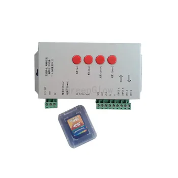 1X T-1000S-C Versija, digital RGB LED valdiklis su SD kortelė gali turėti vairuotojo APA102IC nemokamas pristatymas