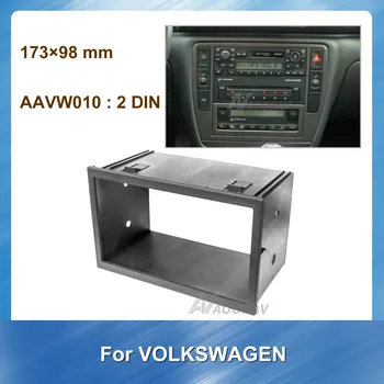 2 Din car stereo prietaisų skydelio rėmas Volkswagen Automobilių refitting DVD rėmo, radijas stereo automobilinis Specialios Brūkšnys Apdaila Rinkinys Rėmo Skydelis