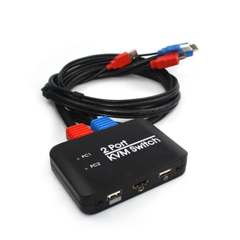 2-Port KVM Switch USB 2.0 HDMI Versija 4K@60Hz Taikoma Sistema Windows, Apple, MAC, Linux, Netware, Unix, 