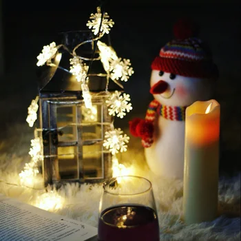 20 LED Snaigė Gėlės String Pasakų Žibintai Vandeniui Lauko Namo, Sodo Dekoro Kalėdų Atostogų Apdaila
