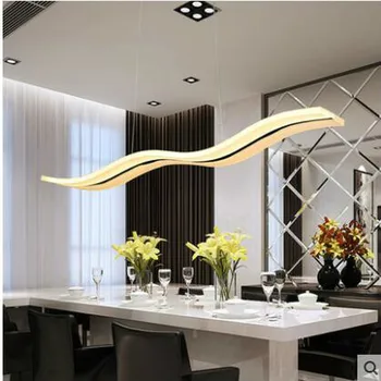 2010 m. Naujus Akrilo Šiuolaikinės Wave Dizainas LED Šviestuvo Minimalizmas Lubų Miegamojo, Valgomojo Kambarį Pakabukas Namų Apšvietimo Lemputė