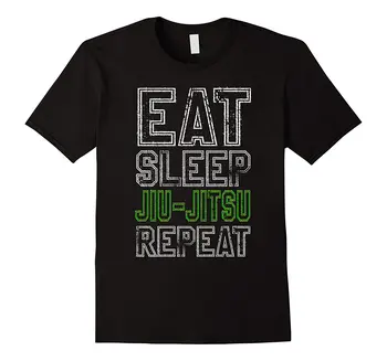 2019 Karšto pardavimo Mados Valgyti, Miegoti, Jiu-Jitsu, Pakartokite T-Shirt marškinėliai