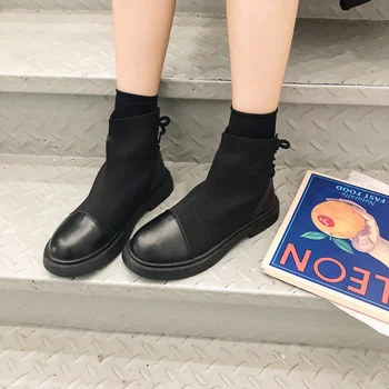2019 m. rudenį, žiemą naują atsitiktinis batai korėjos versija laukinių blynai apačioje batų mada dėvėti, atsparus moterų batai U8-33