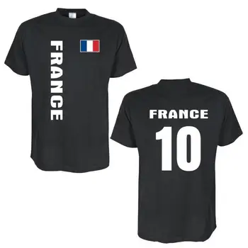2019 Mados O-Kaklo Vyrų T-shirt Marškinėliai Prancūzija (france) Šalių Vėliavos, Marškinėliai su Nugaros Numeris