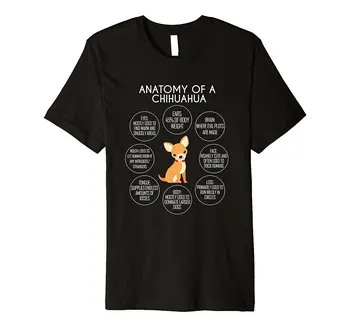 2019 Naujas Trumpas Rankovės Atsitiktinis Anatomija Čihuahua T-Shirt Čihuahua Premium Marškinėliai Vasaros Atsitiktinis Žmogus Marškinėliai Geros Kokybės