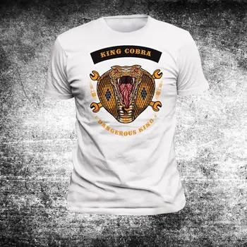 2019 Naujas Vasaros Vyrų Drabužiai Marškinėliai T-Shirt King Cobra Gyvatė Medvilnės marškinėliai