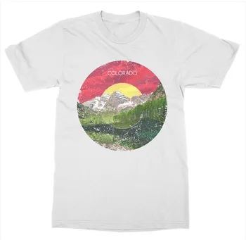 2019 Naują Atvykimo T-Shirt Kolorado 'Uoliniai Kalnai