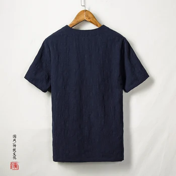 2019 Sinicism Mados Vyrų vasaros Aukštos kokybės medvilnės patalynė trumpas rankovės marškinėliai/Vyrų sliim fit v-kaklo Laisvalaikio T-shirt S-4XL