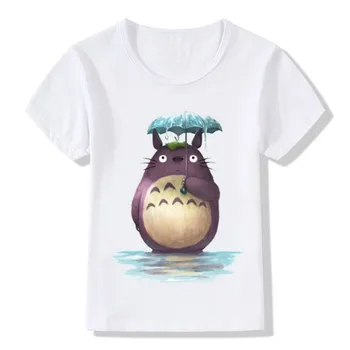 2020 Anime Mano Kaimynas Totoro Juokingas Vaikų Marškinėliai Vasaros Viršūnes Trumpas Rankovės Berniukų/Mergaičių Drabužius Atsitiktinis Kūdikis Vaikai Trišakiai,ooo2207