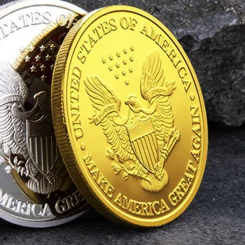 2020 Donald Trump Moneta Išlaikyti Amerika Labai Šūkis Aukso Sidabro Padengtą Bitcoin Kolekcines Dovana Tiek Monetų Įžymybės
