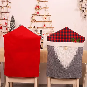 2020 Kalėdų Kėdė Galinį Dangtelį, Santa Sąlyga Skrybėlę pietų Stalo Kėdės Padengti Namų Šaliai Naujųjų Metų Kalėdinė Dekoracija