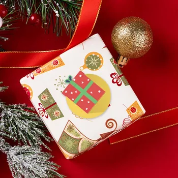 2020 Karšto Kalėdų Raštuotas Atostogų Medžių Kalėdų Lipdukai 1.5 Colių Paketas, Etiketes, Dovanų
