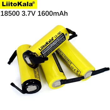 2020 LiitoKala Lii-16C 18500 1600mAh), 3,7 V įkrovimo baterija (akumuliatorius Recarregavel ličio jonų baterija LED žibintuvėlis+PASIDARYK pats Nikelio