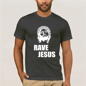 2020 metų Vasaros Fashionpersonalized Rave Jėzus marškinėliai didelis medvilnės Kvėpuojantis linksmas vyriški marškinėliai tee