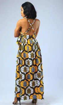 2020 metų vasaros seksualus mados afrikos moterų spausdinimo poliesteris suknelė