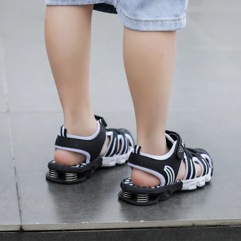 2020 metų vasaros, vaikams, avalynė, prekės uždarytas toe bamblys berniukai sandalai, ortopedijos, sporto pu oda kūdikių berniukų, sandalai, batai B041