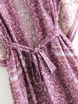 2020 nauja Pavasario Vasaros Naują Spausdinimo Nėrinių Kimono violetinė zaraing stiliaus za moterų suknelė sheining vadiming moterų Skara Megztinis DFJ8621