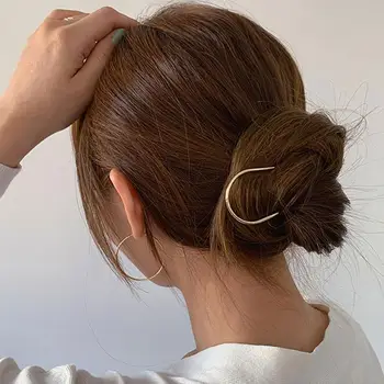 2020 Naujas Japonija Madinga Aukso, Sidabro Spalva rožinė Aukso Metalo Skrybėlės Formos plaukų segtukai Reikmenys Stalo Geometrinis Moterų U D1Y9