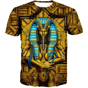 2020 Naujas Vasaros Ritmais Vyrų T-shirt Šventa Karalienė, Faraono T-Shirt 3D Spausdinimo Unisex Streetwear Vintage Mados Marškinėliai
