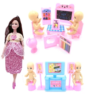 2020 Naujausias Mados Barbies Princesė Priedai (Mokytojų Ir Mokinių Rinkinys) Vaikai Mokosi Interaktyvus Plastiko Žaislas Priedai
