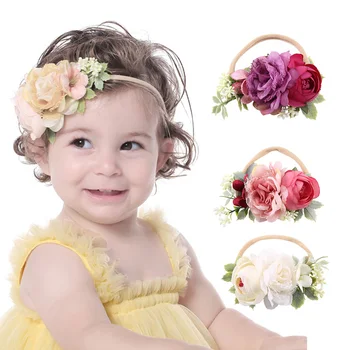2020 Naujųjų Metų Plaukų Aksesuarai Mergaitėms Kaspinai Netikrą Gėlių Kaspinai Gimdymo Baby Girl Vaikams, Skrybėlės Kūdikių Lankas Vaikams