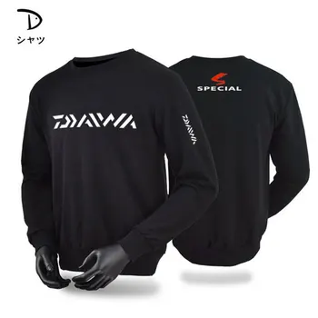 2021 Daiwa Žvejybos Marškinėliai ilgomis Rankovėmis Outdooe Kvėpuojantis DAIWA T Marškiniai Plius Dydis Medvilnės Žvejybos Drabužių Sporto Cashmere Tee