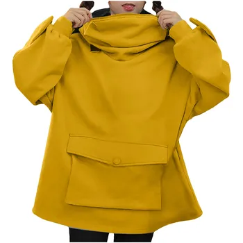 2021 dizainerio drabužių Moterų Susiuvimo trimatis Kišenėje Mielas Dizaino Megztinis Sweatershirt Ropa de diseñador de moda