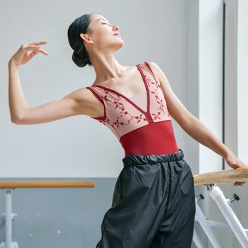 2021 Išsiuvinėti Baleto Kostiumas Moterims Suaugusiųjų Suspender Vientisas Gimnastikos Rūbų Fėja Bodyuit Tutu Praktikos Dancewear