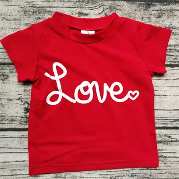 2021 Naujagimių Valentino Dieną 2vnt/komplektas Trumpas Rankovės Meilė, T-marškinėliai+Balti Šortai Kūdikių Mergaičių Vasaros Drabužių Kūdikiams, Vaikiška Apranga