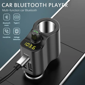 2021 Naujas BT01 MP3 Grotuvas Bluetooth5.0 Tipas-C + Dvigubas USB Automobilinis Įkroviklis, FM Siųstuvas, MP3 Grotuvas, Aukštos Kokybės LED skaitmeninis ekranas