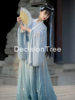 2021 pagerėjo hanfu suknelė kinų stiliaus moteris senovės suknelė pasakų elegantiškas kostiumas tang dinastijos liaudies princesė suknelės
