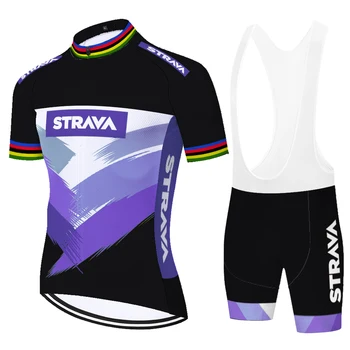 2021 pro komandos STRAVA dviračių drabužių vasaros Dviračių džersis kostiumas 12D gelio padas dviratininkų Šortai abbigliamento ciclismo estivo