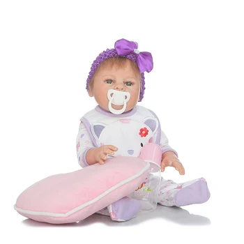 20inch atgimsta kūdikiams pardavimas pilna silikono kūno atgimsta mergina lėlės su minkšta pagalvė vaikams meilužio dovana bonecas rebor