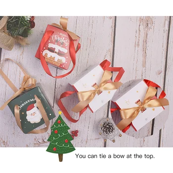 20pc Kalėdų dovanų dėžutėje santa claus popieriaus langelį, kalėdų papuošalų, namų xms popieriniai dovanų maišeliai navidad gimdymo pakavimo saldainių maišelis