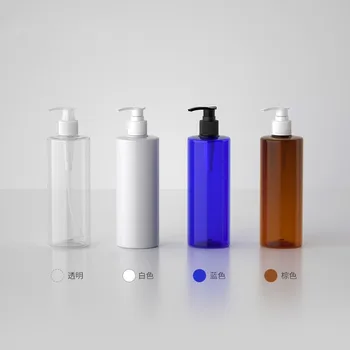 20pcs,500ML tuščia balta/ruda/aišku, spiralės emulsijos siurblys PET butelis Dušo želė pakavimo butelį Plastiko šampūno butelių