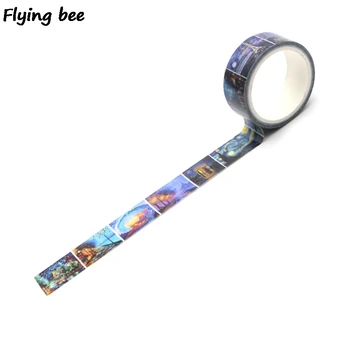 20pcs/daug Flyingbee 15mmX5m Popieriaus Washi Tape Van gogh dažymo Lipnia Juosta 