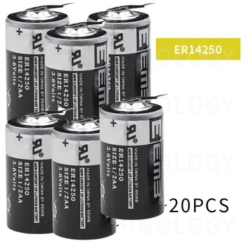 20pcs EEMB ER14250 1/2AA 3,6 V Ličio Baterija 1200mAh Su koja Nemokamas Pristatymas